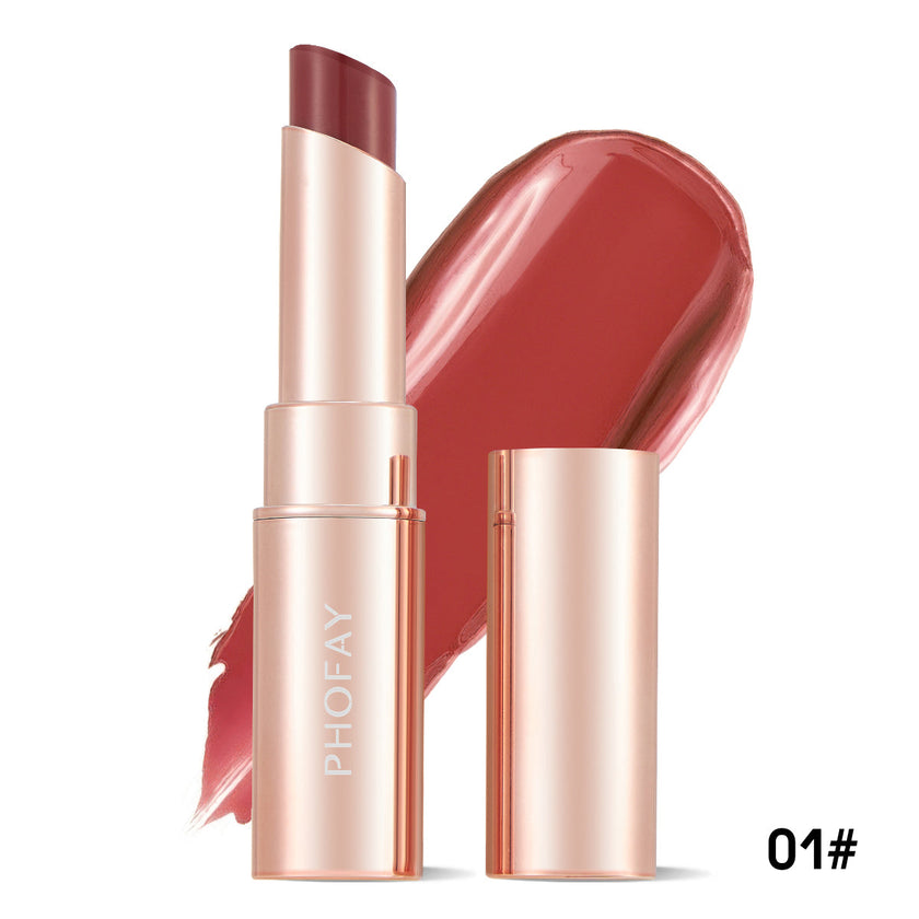 PHOFAY Moisturizing Lipstick – Hydrating Long-Wear Formula, 3.5g (8 Shades + Set)