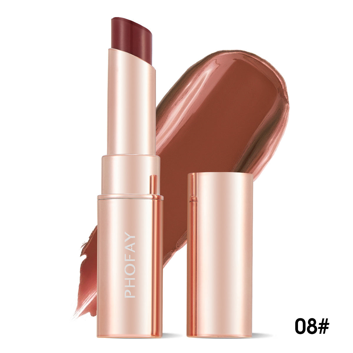 PHOFAY Moisturizing Lipstick – Hydrating Long-Wear Formula, 3.5g (8 Shades + Set)