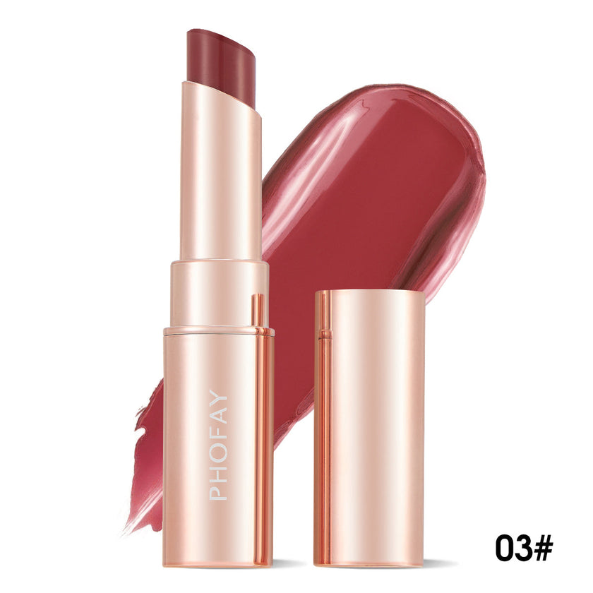 PHOFAY Moisturizing Lipstick – Hydrating Long-Wear Formula, 3.5g (8 Shades + Set)
