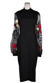 SHEIN Women Midi Dresses Regular fit in Black - XL