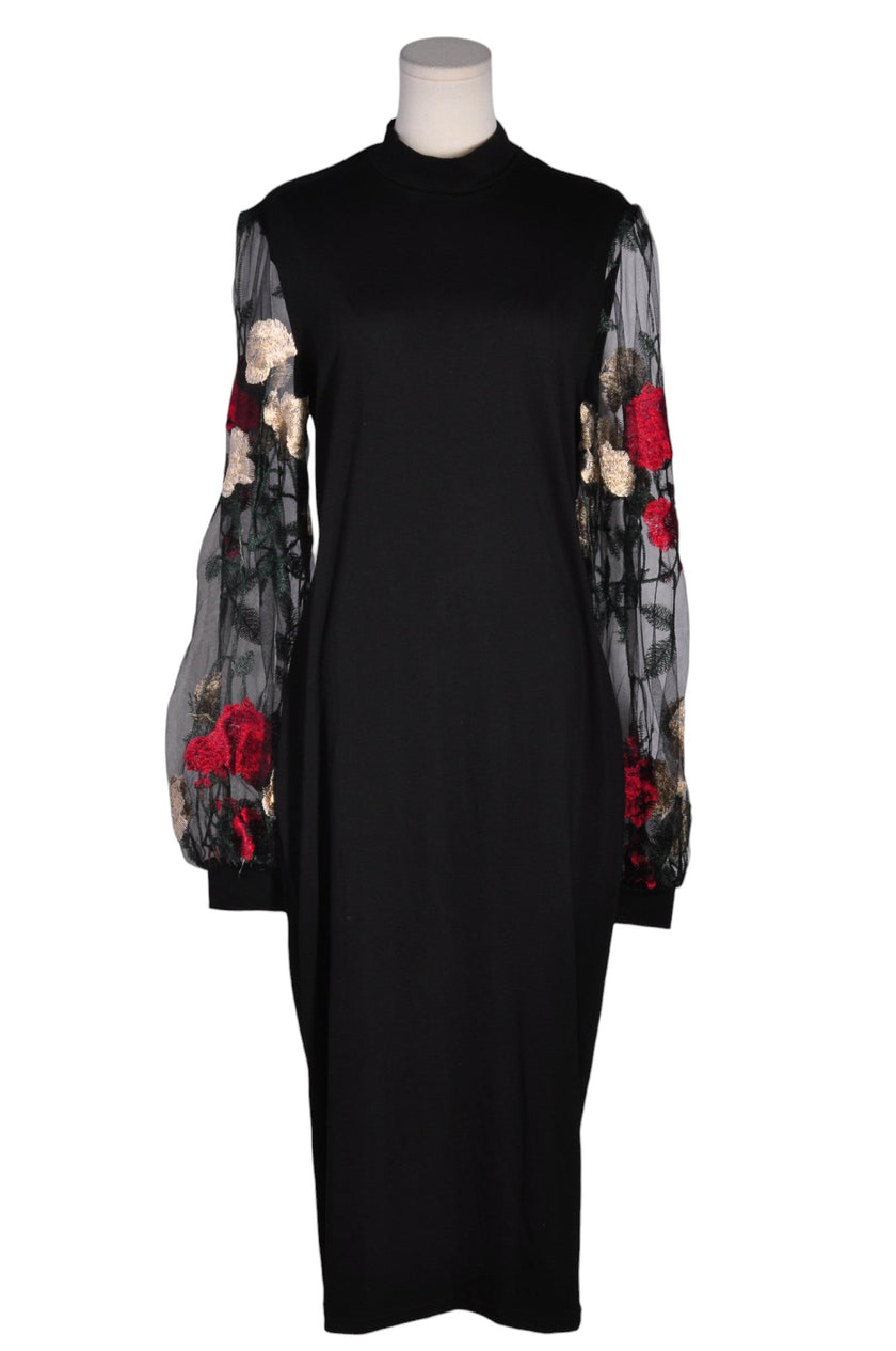 SHEIN Women Midi Dresses Regular fit in Black - XL
