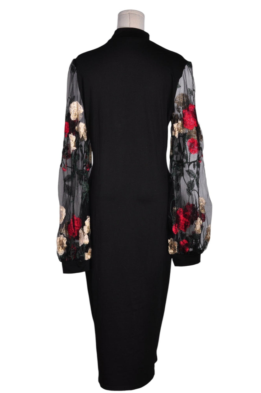 SHEIN Women Midi Dresses Regular fit in Black - XL