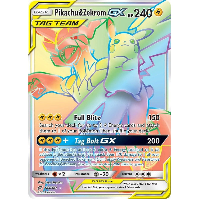 Pikachu & Zekrom GX (Secret) (184/181) (SM9)