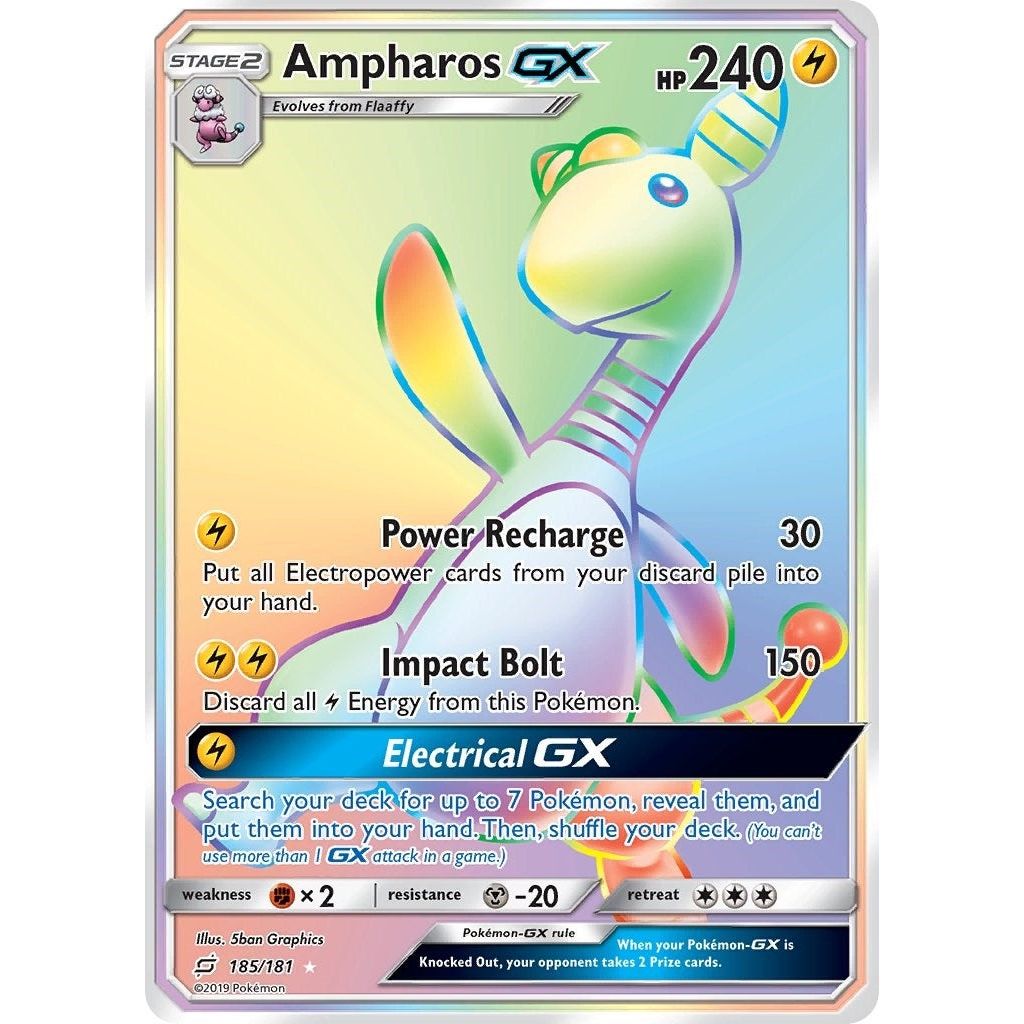 Ampharos GX (Secret) (185/181) (SM9)