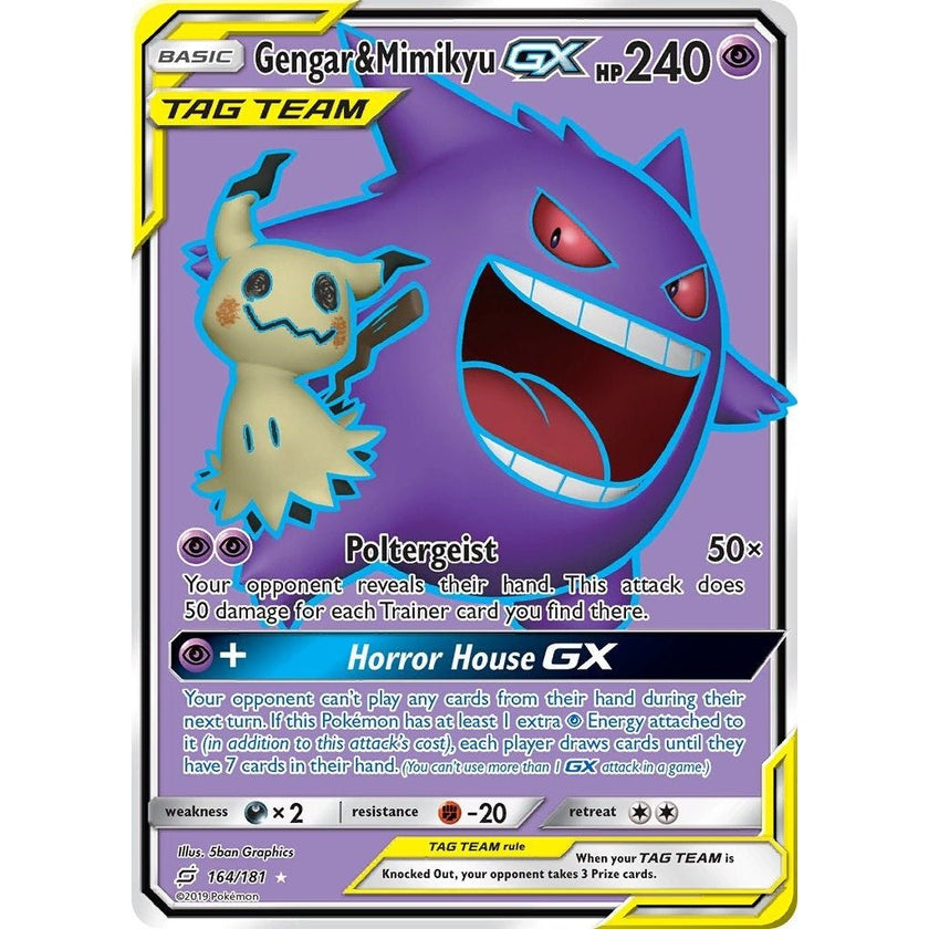 Gengar & Mimikyu GX (Full Art) (164/181) (SM9)