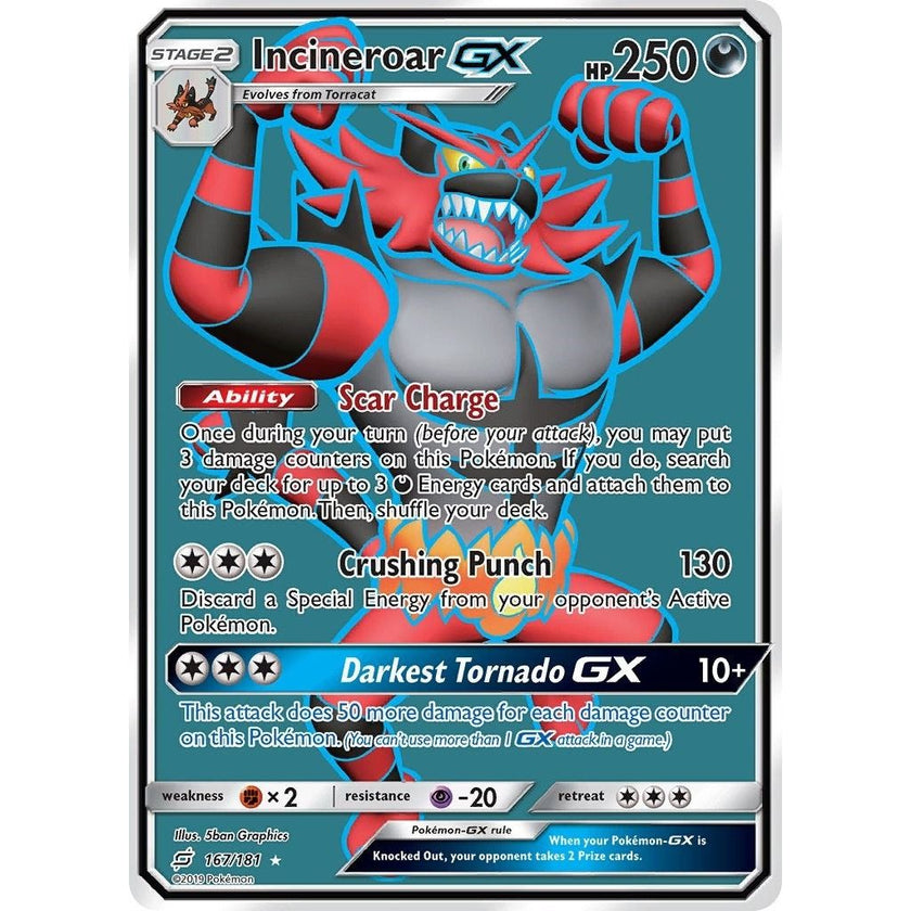 Incineroar GX (Full Art) (167/181) (SM9)