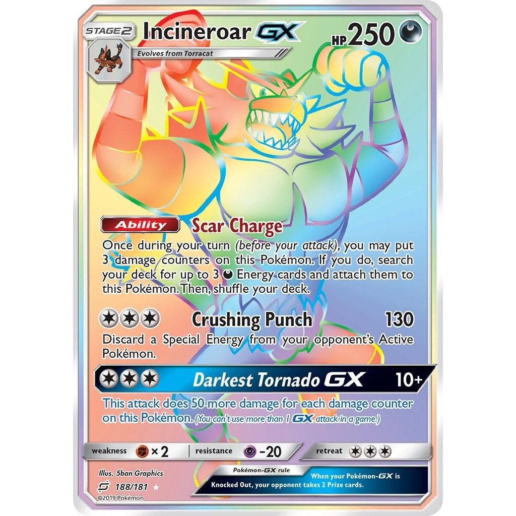 Incineroar GX (Secret) (188/181) (SM9)