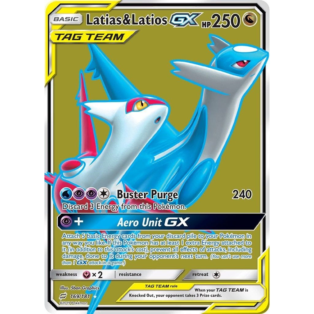 Latias & Latios GX (Full Art) (169/181) (SM9)