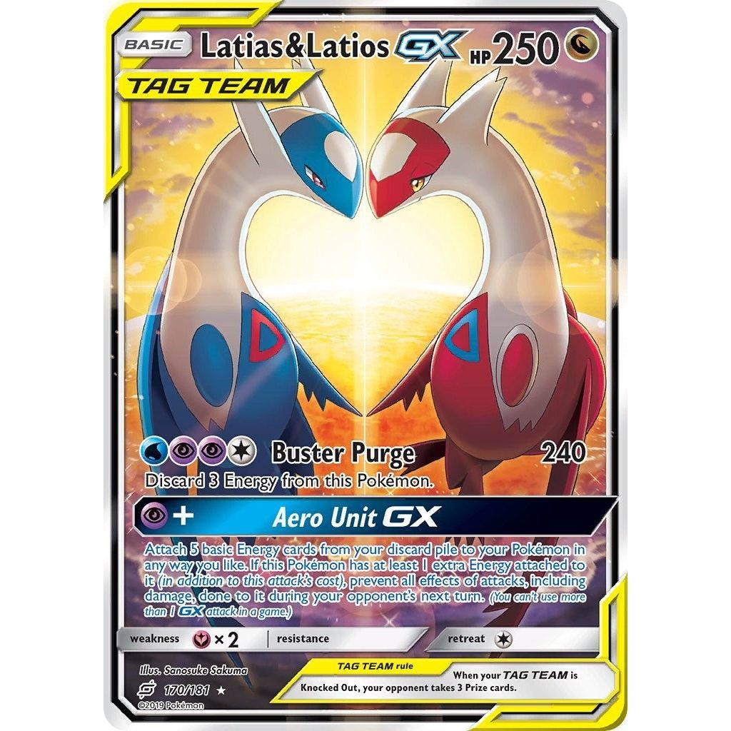 Latias & Latios GX (Alternate Full Art) (170/181) (SM9)