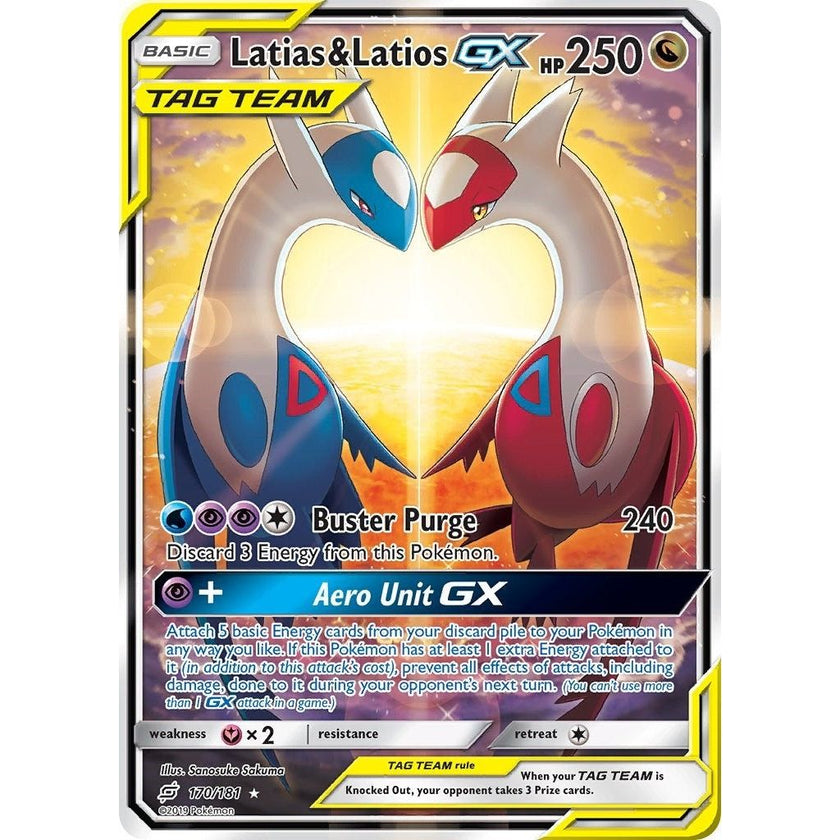 Latias & Latios GX (Alternate Full Art) (170/181) (SM9)