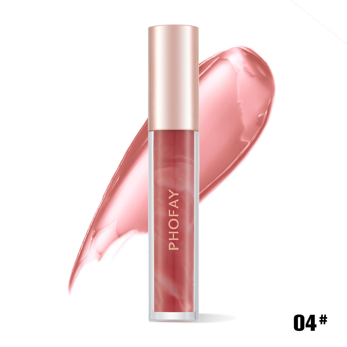 PHOFAY Rose Blooming Hydrating Lip Gloss – Moisturizing Shine, 3.8ml (6 Shades + Set)