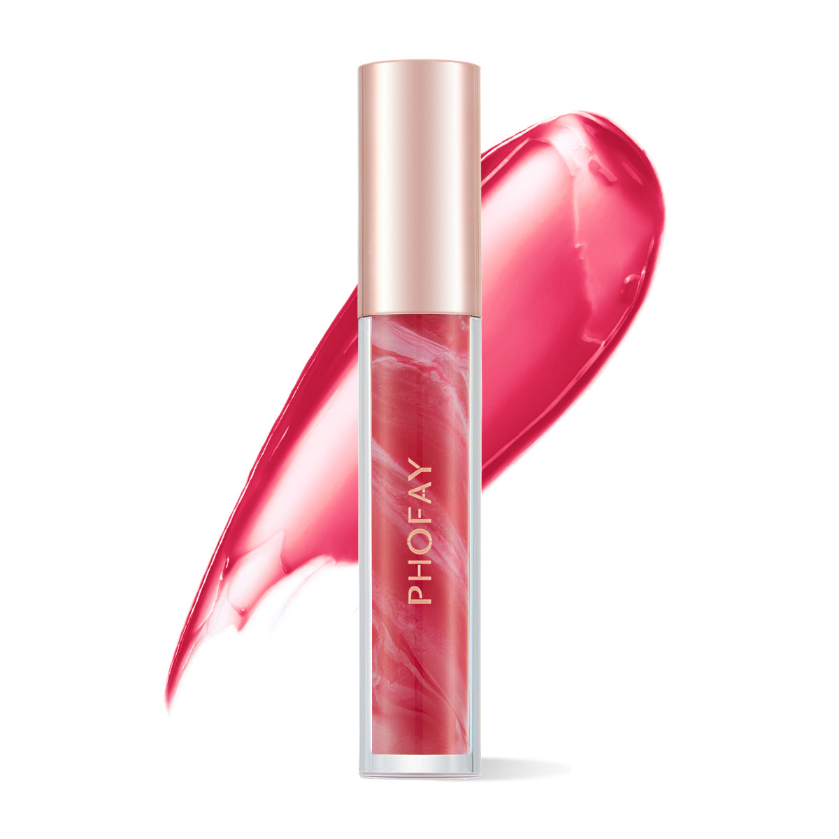 PHOFAY Rose Blooming Hydrating Lip Gloss – Moisturizing Shine, 3.8ml (6 Shades + Set)