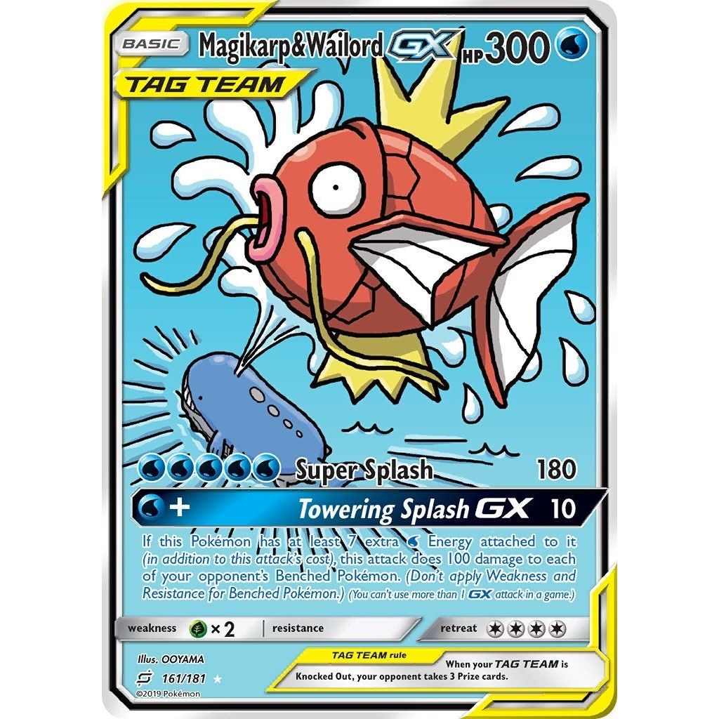 Magikarp & Wailord GX (Alternate Full Art) (161/181) (SM9)