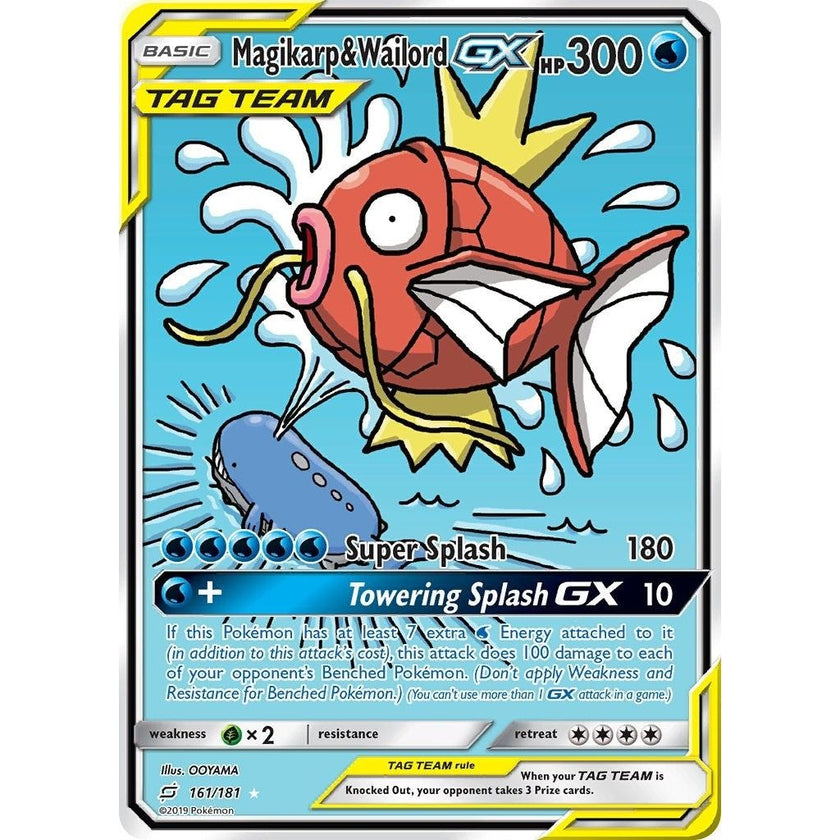 Magikarp & Wailord GX (Alternate Full Art) (161/181) (SM9)