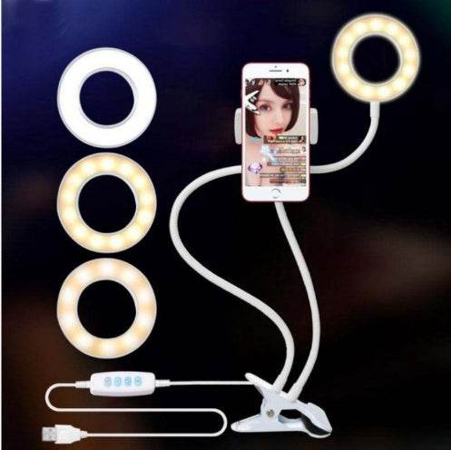 Live Streaming Light - LED Selfie Ring Light for Live Adjustable Makeup Light-8cm Stand