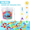 114pcs Silicone Suction cup building toys for Kids