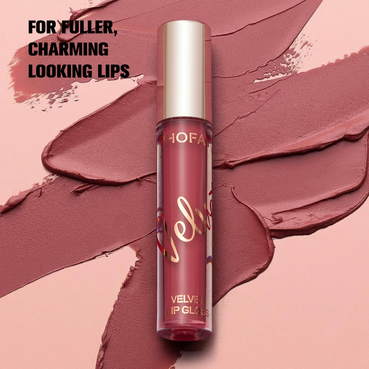 PHOFAY Velvet Lip Gloss – Weightless Matte Finish, 3ml (8 Shades)