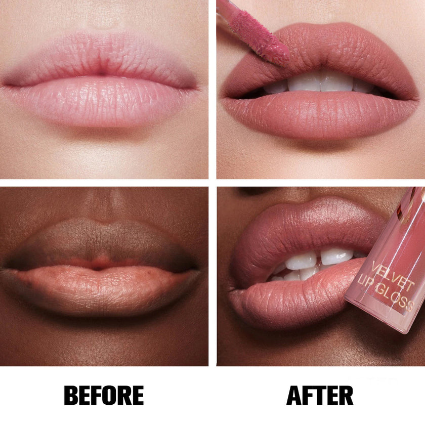 PHOFAY Velvet Lip Gloss – Weightless Matte Finish, 3ml (8 Shades)