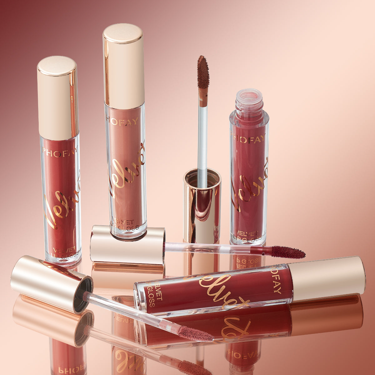 PHOFAY Velvet Lip Gloss – Weightless Matte Finish, 3ml (8 Shades)