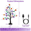 2Pack 1.97FT Lighted Halloween Trees Halloween Indoor Decorations Black Halloween Tree Lights With Timer Adjustable Twigs For Tabletop Party