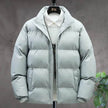Winter Cotton padded Velvet Thick Stand Collar Rain Puffer Jacket for men