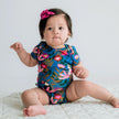 Baby Short Sleeve Bamboo Onesie | Rainbow Stripe