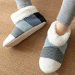 Women's Color-matching Knitted Plush Floor Socks Home Indoor Warm Non-slip Carpet Socks Winter Fashion