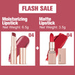 PHOFAY Moisturizing Lipstick & Matte Lipstick Set – Hydrating + Long-Wear, 3.5g (8 Colour Sets)