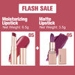 PHOFAY Moisturizing Lipstick & Matte Lipstick Set – Hydrating + Long-Wear, 3.5g (8 Colour Sets)