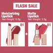 PHOFAY Moisturizing Lipstick & Matte Lipstick Set – Hydrating + Long-Wear, 3.5g (8 Colour Sets)