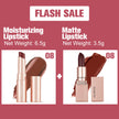 PHOFAY Moisturizing Lipstick & Matte Lipstick Set – Hydrating + Long-Wear, 3.5g (8 Colour Sets)
