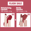 PHOFAY Moisturizing Lipstick & Matte Lipstick Set – Hydrating + Long-Wear, 3.5g (8 Colour Sets)