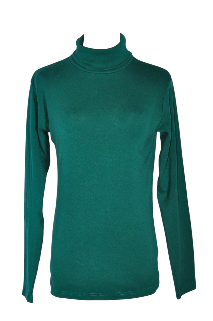 URBAN COCO Women Turtleneck Tops Regular fit in Green - S