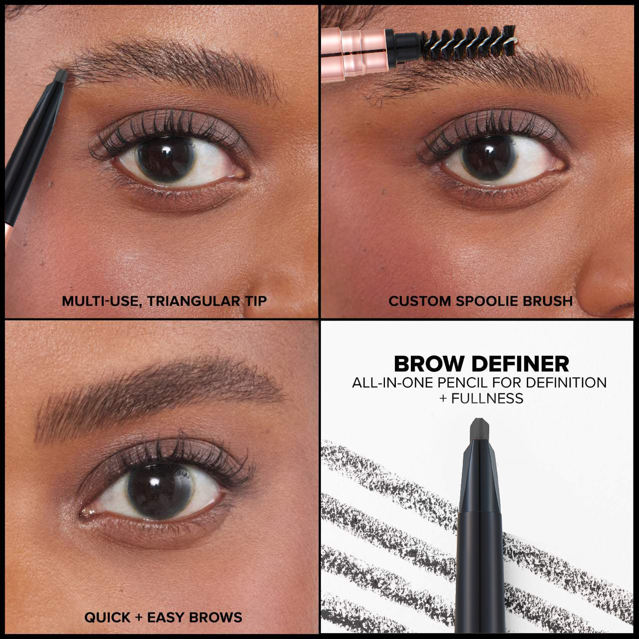 PHOFAY Triangular Eyebrow Pencil – Waterproof, Easy-Fill Brow Definer (4 Shades + Set)