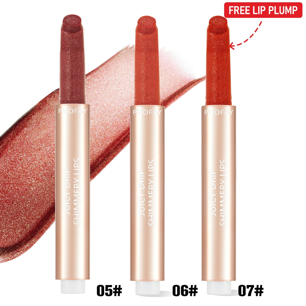 PHOFAY Juicy Lip Plump Set – Hydrating Lip Plumper with Color (2 & 3-Piece Sets)