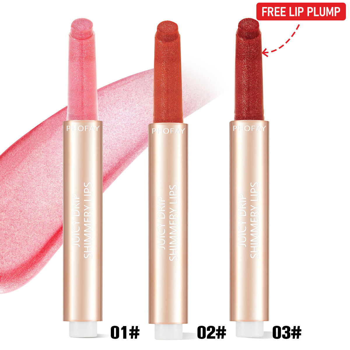PHOFAY Juicy Lip Plump Set – Hydrating Lip Plumper with Color (2 & 3-Piece Sets)