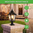 Outdoor Glass Pillar Headlights exterior decor Landscape Pathway Lighting