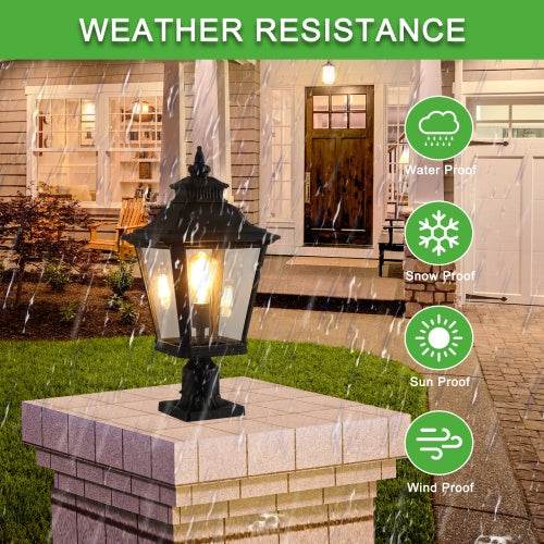 Outdoor Glass Pillar Headlights exterior decor Landscape Pathway Lighting