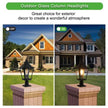 Outdoor Glass Pillar Headlights exterior decor Landscape Pathway Lighting