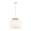 Duo White Jute Scandinavian Pendant Ceiling Light for Kitchen Island, Dining Room & Natural Interiors
