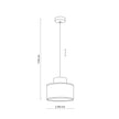 Duo White Jute Scandinavian Pendant Ceiling Light for Kitchen Island, Dining Room & Natural Interiors
