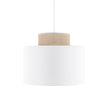 Duo White Jute Scandinavian Pendant Ceiling Light for Kitchen Island, Dining Room & Natural Interiors