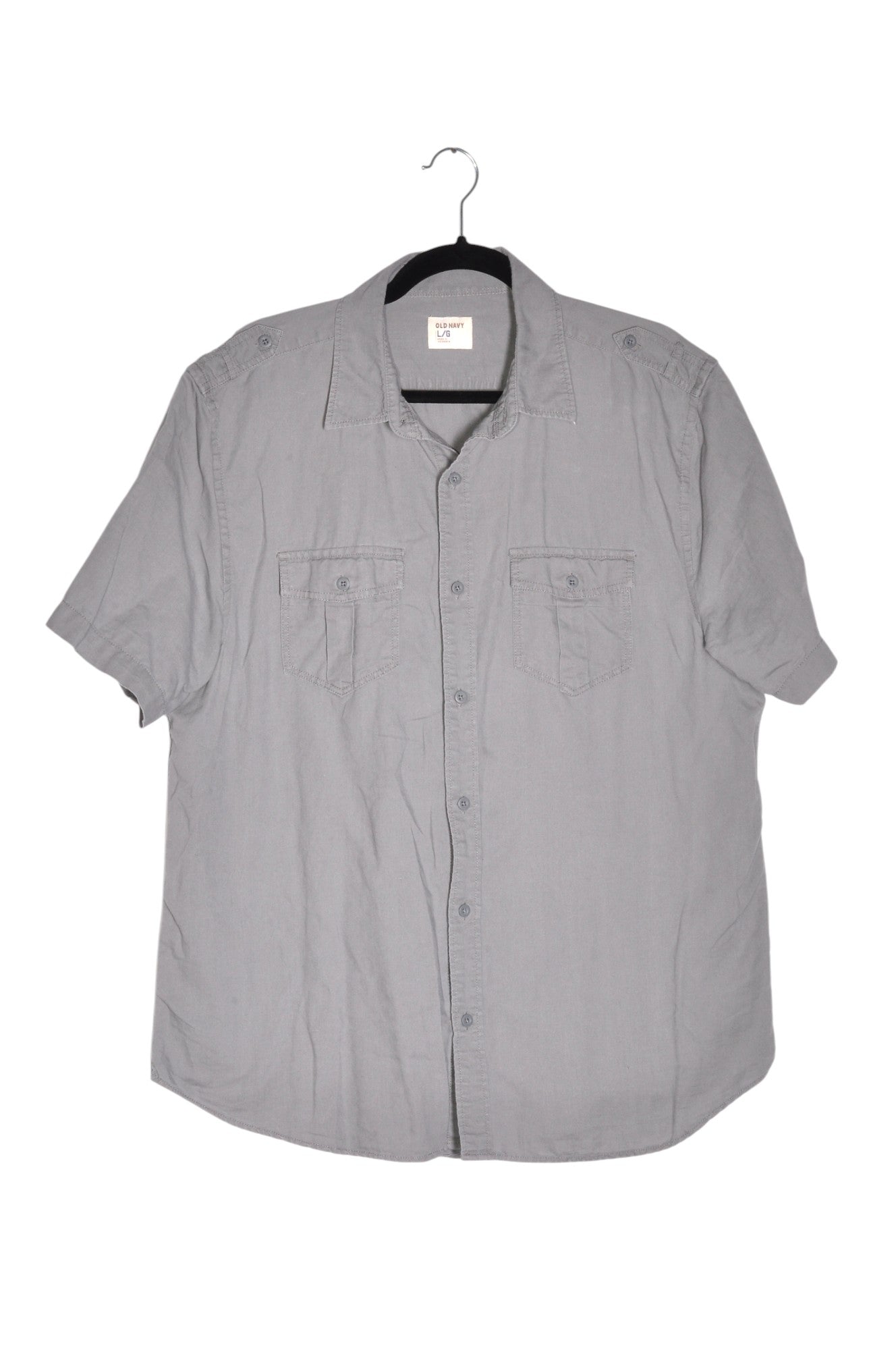 OLD NAVY Men Button Down Tops Regular fit in Gray - L