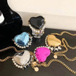 Love Shape Pearl Mini Messenger Bag for ladies y2k crossbody bag