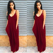 Plus size summer maxi dress beach vacation resort dress with pocket