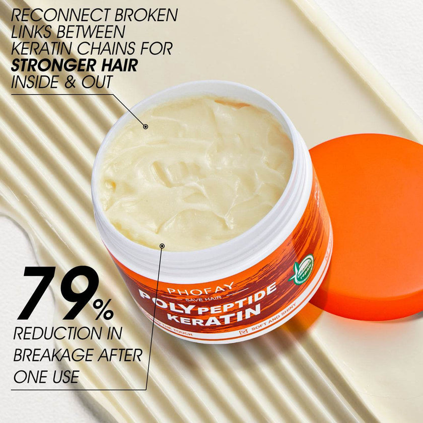 PHOFAY Polypeptide Keratin Smoothing Hair Mask – Burnt Hair Restoration Cream