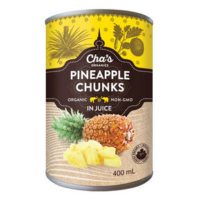 Cha's Organics - Pineapple Chunks In Juice (400ml)