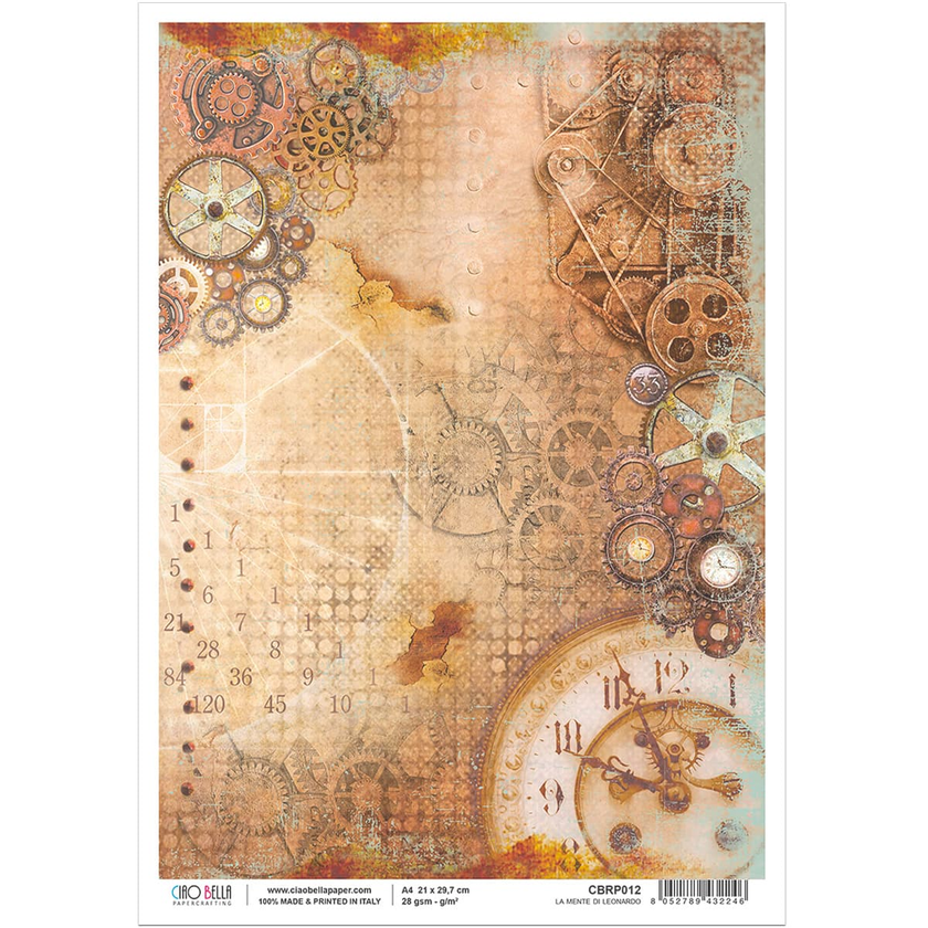 Ciao Bella Rice Paper A4 La Mente Di Leonardo