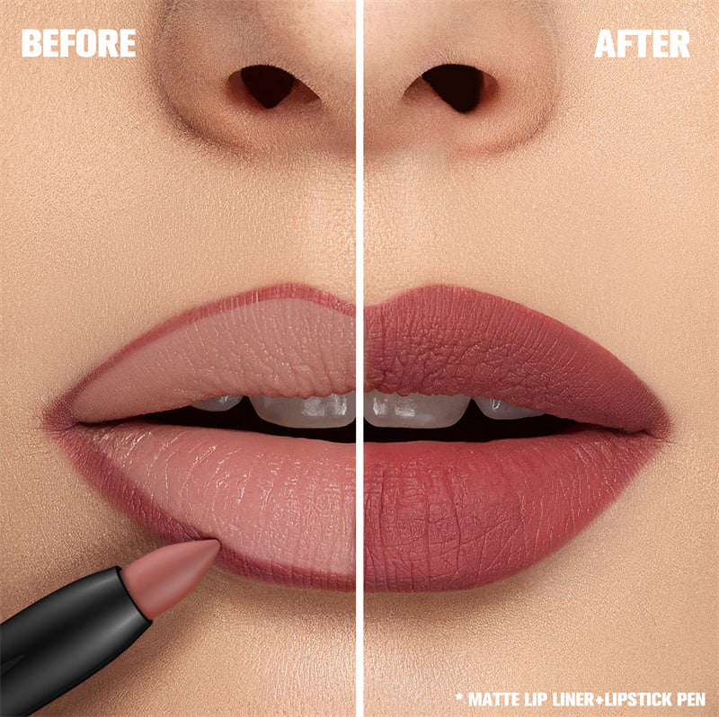 PHOFAY Matte Lip Liner Lipstick Pen – 8 Shades + Full Set