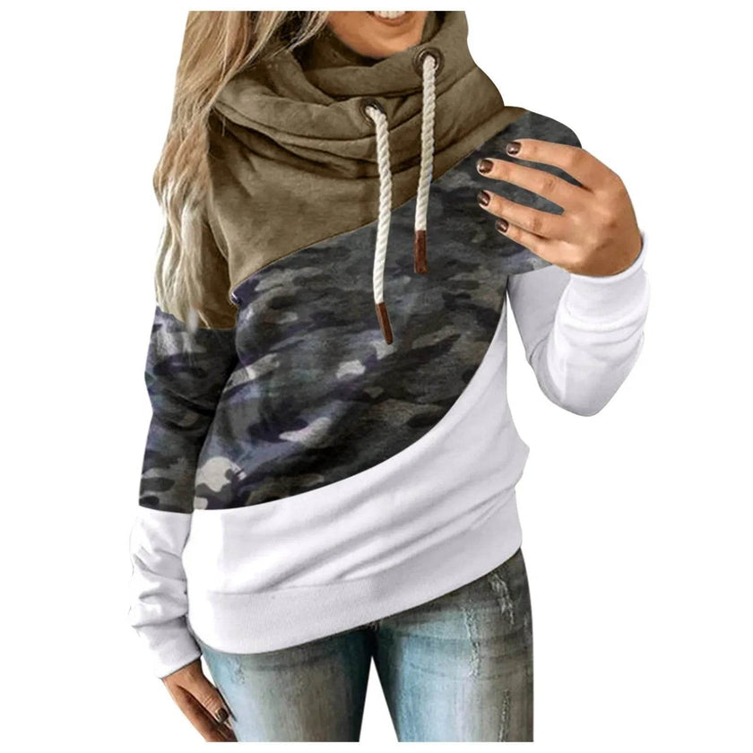 Casual Fashion Women Camouflage Winter hoodie Sweatshirt Pullover Top